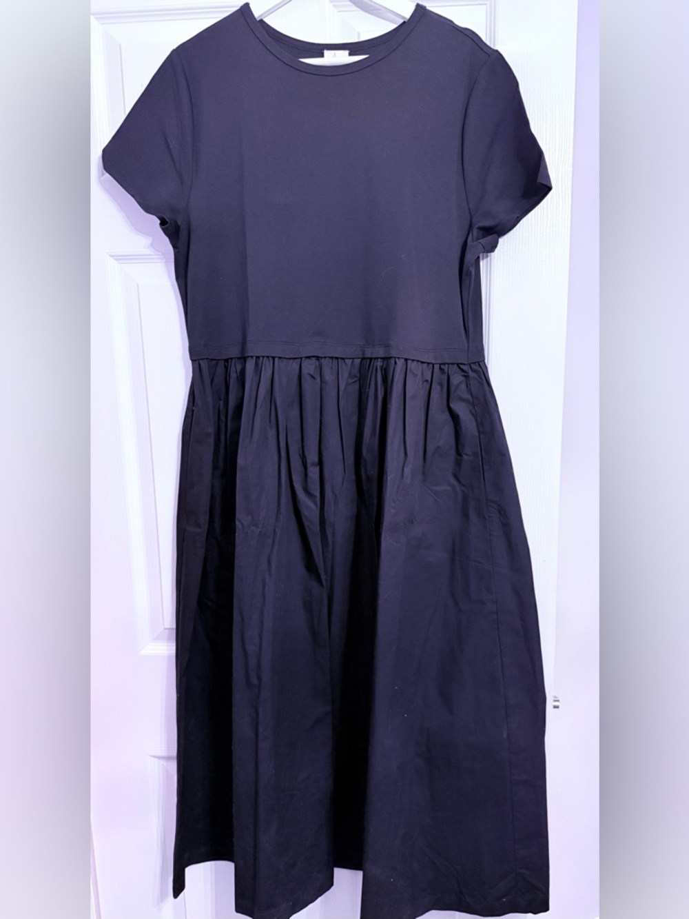 Joie Black BNWT Short Sleeve Gathered Waist MAXI Dress for Women size XL